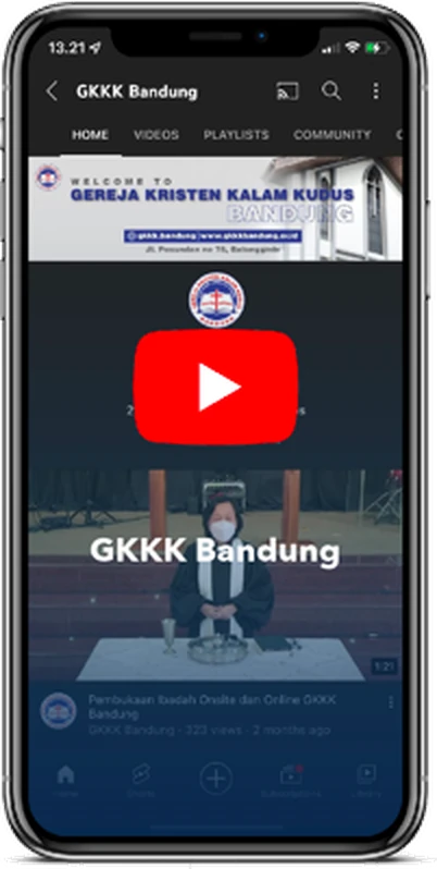 Tampilan Youtube GKKK Bandung